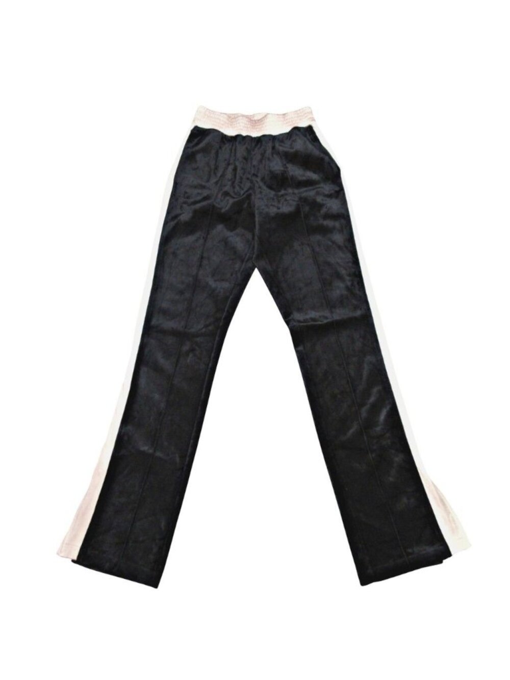 Chanel Vintage Vip Limited Side Line Velour Track Pants Easy Black